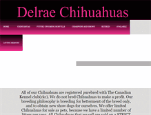 Tablet Screenshot of delraechihuahuas.com